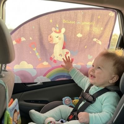 Pare soleil voiture bébé mignon